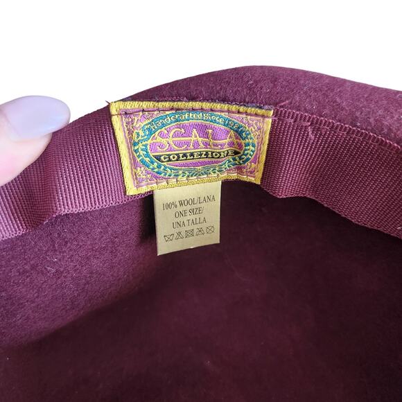 Scala Collezione Burgundy 100% Wool Floppy Hat - Picture 5 of 5